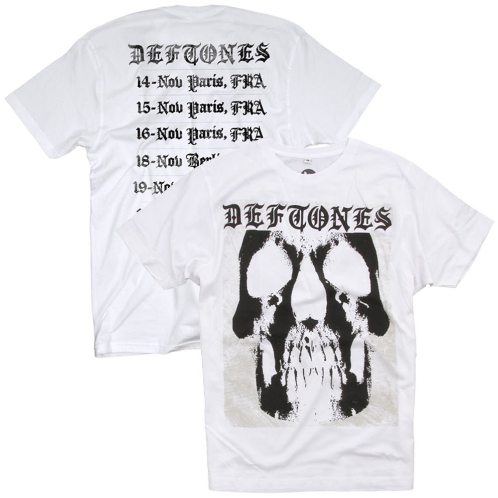 DEFTONES デフトーンズ (デビュー 30周年 ) - 2015 EUROPEAN TOUR / バックプリントあり / Tシャツ / メンズ - PGS